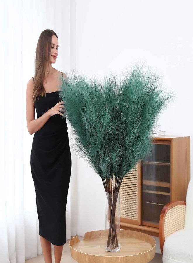 Wertuirk 8 Pcs 45 inch Tall Faux Pampas Grass Decor, Large Artificial Green Pompous Grass Bulk, Long Fake Pompas for Floor Vase Filler, Wedding, Baby Shower, Home and Boho Decor (Green) - Image 4
